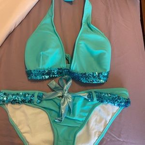 Turquoise bikini size large